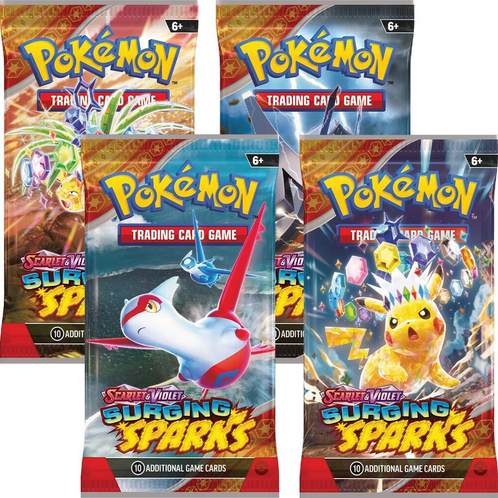 Surging Sparks Booster Pack Art Bundle [Set of 4] - SV08: Surging Sparks (SSP)