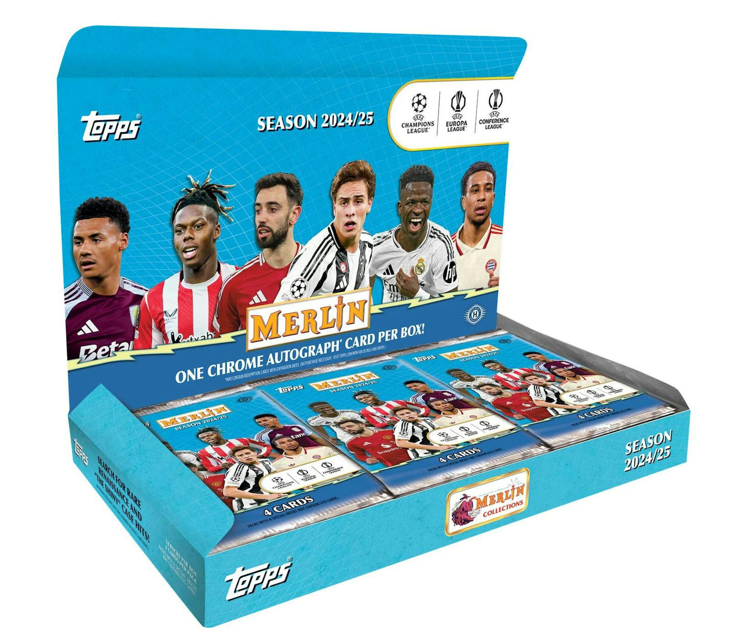2024/25 Topps Chrome Merlin UEFA Club Competitions Soccer Hobby Box
