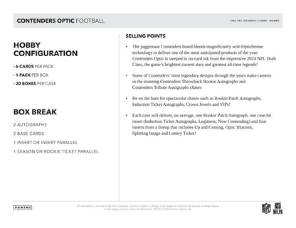 2024 Panini Contenders Optic Football Hobby Box