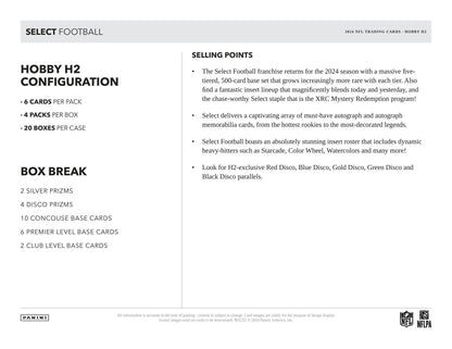 2024 Panini Select Football H2 Box