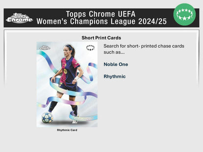2024/25 Topps Chrome UEFA Women's Champions League Soccer 7-Pack Blaster Box