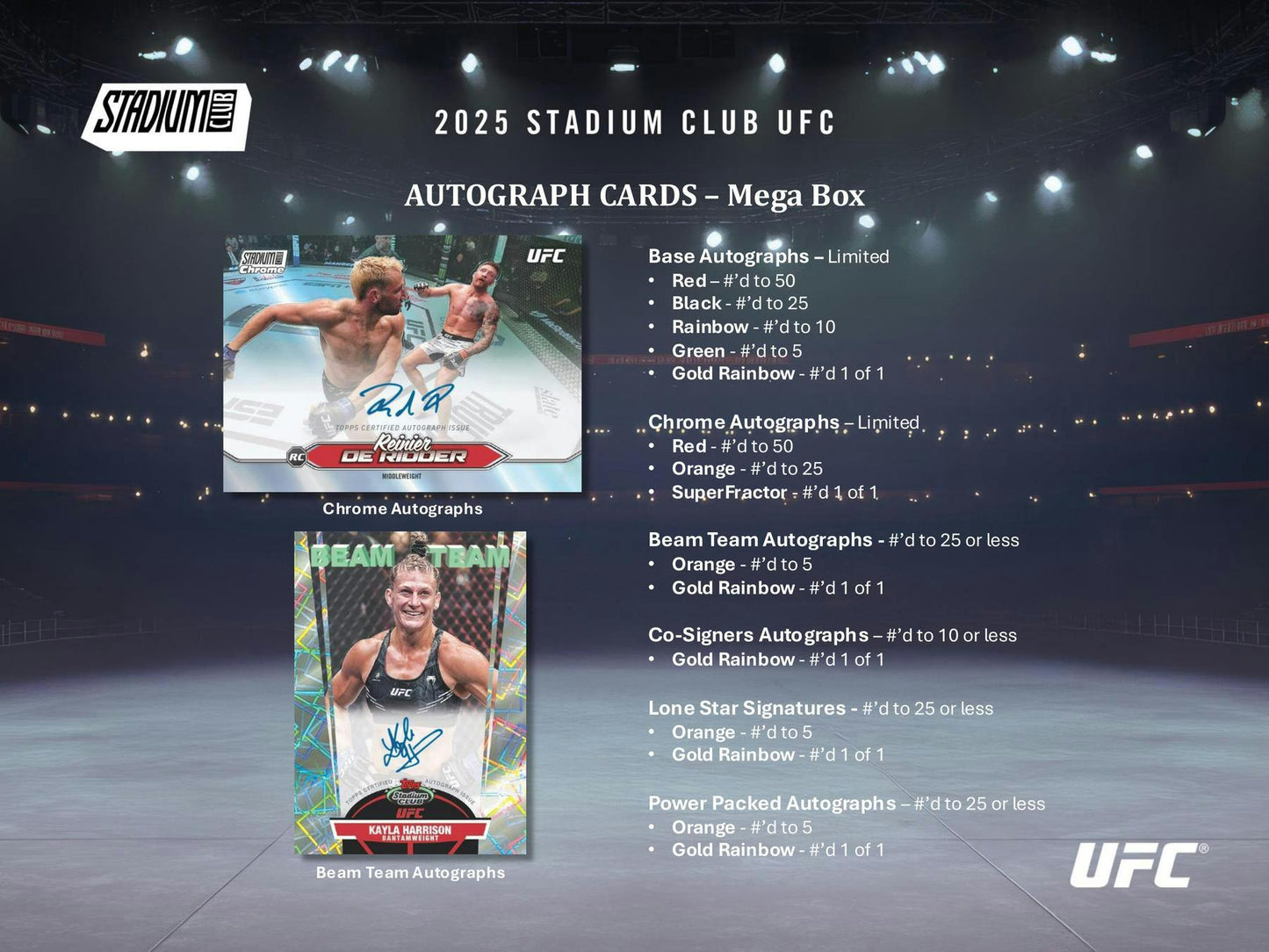 2025 Topps Stadium Club UFC Mega Box