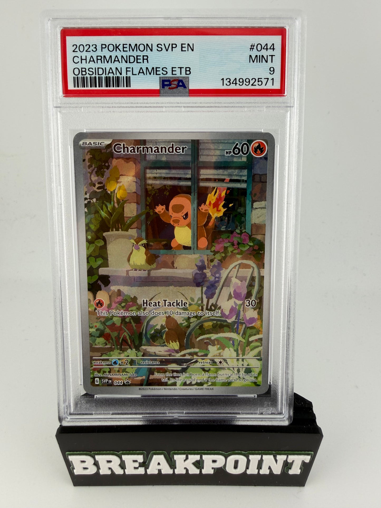2023 POKEMON SVP EN CHARMANDER OBSIDIAN FLAMES ETB #044 PSA MINT 9