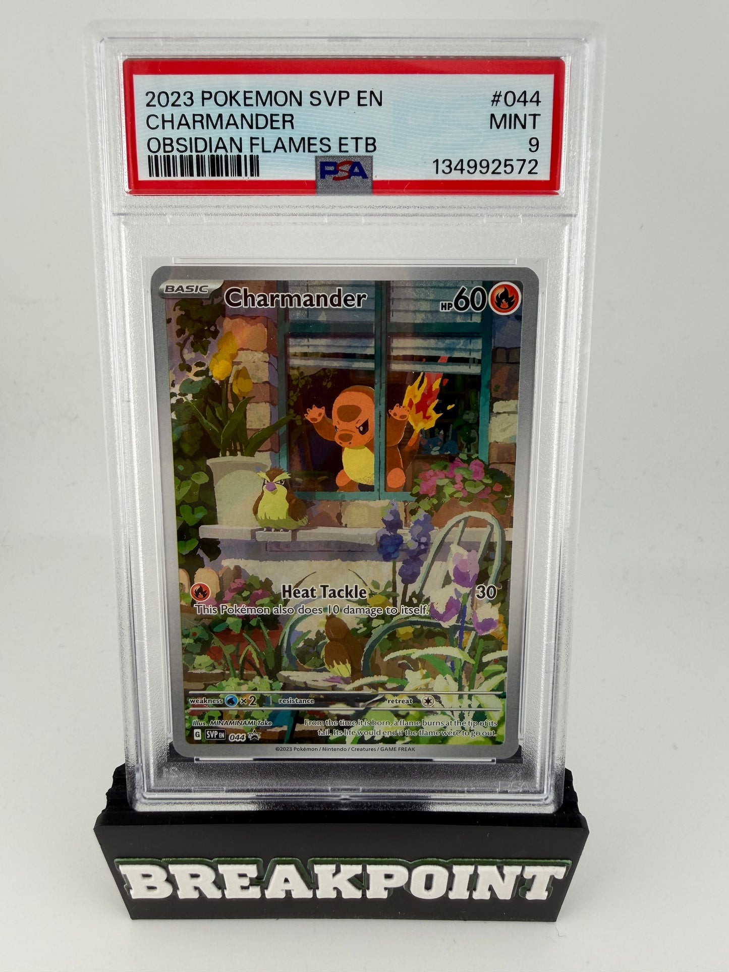 2023 POKEMON SVP EN CHARMANDER OBSIDIAN FLAMES ETB #044 PSA MINT 9