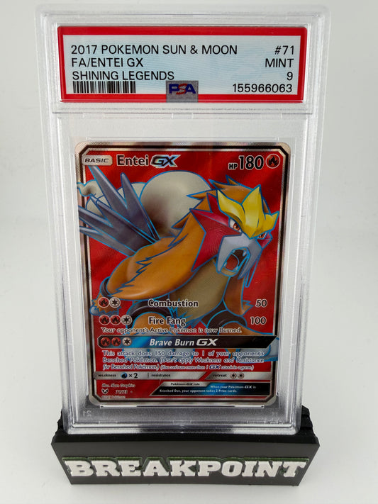 2017 POKEMON SUN AND MOON FA ENTEI GX SHINING LEGENDS #71 PSA MINT 9