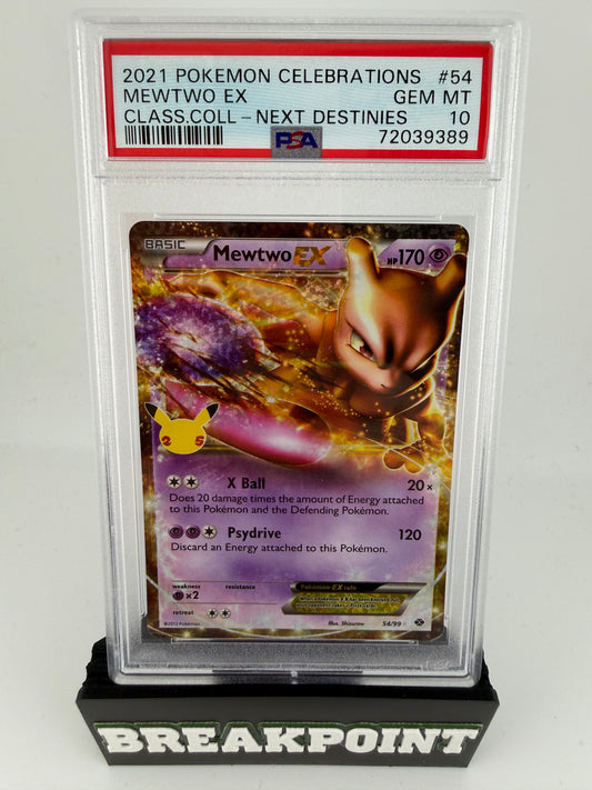 2021 POKEMON CELEBRATIONS MEWTWO EX CLASS.COLL NEXT DESTINIES #54 PSA GEM MINT 10