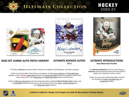 2020/21 Upper Deck Ultimate Collection Hockey Hobby Box