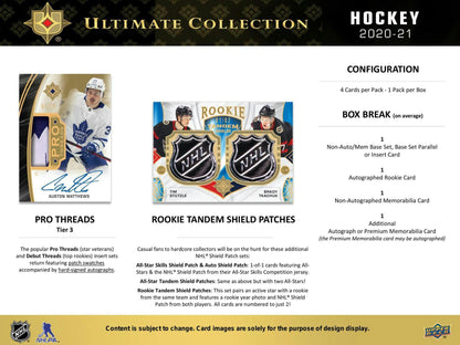 2020/21 Upper Deck Ultimate Collection Hockey Hobby Box