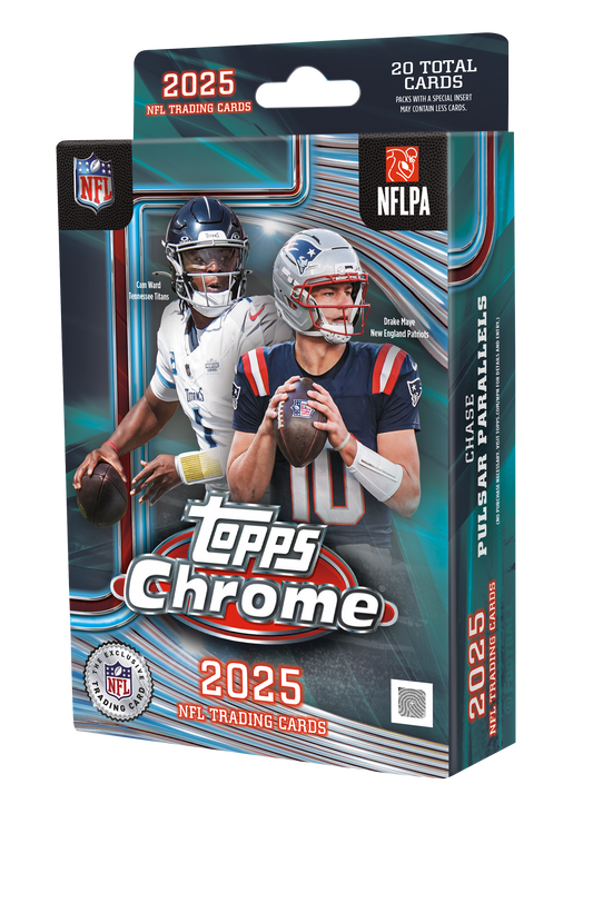 (Sealed box of 64) 2025 Topps Chrome Football Hanger Box