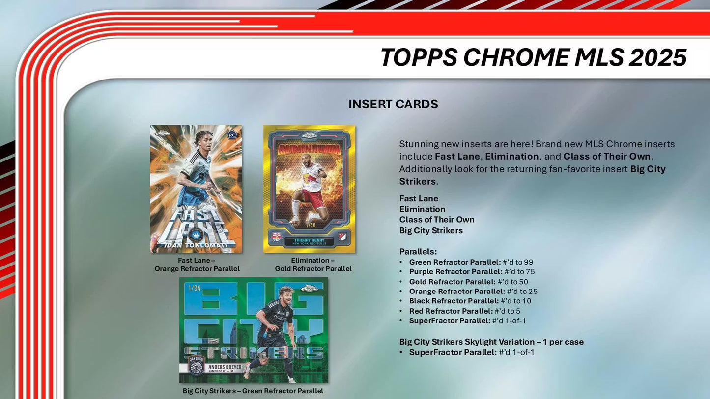 2025 Topps MLS Major League Soccer Chrome Blaster Box