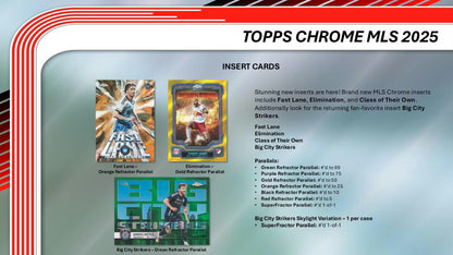 2025 Topps MLS Major League Soccer Chrome Blaster Box