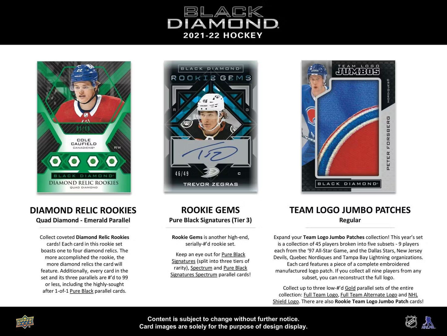 2021-22 Upper Deck Black Diamond Hockey Hobby Box