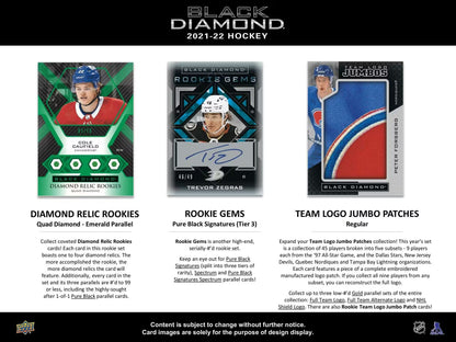 2021-22 Upper Deck Black Diamond Hockey Hobby Box