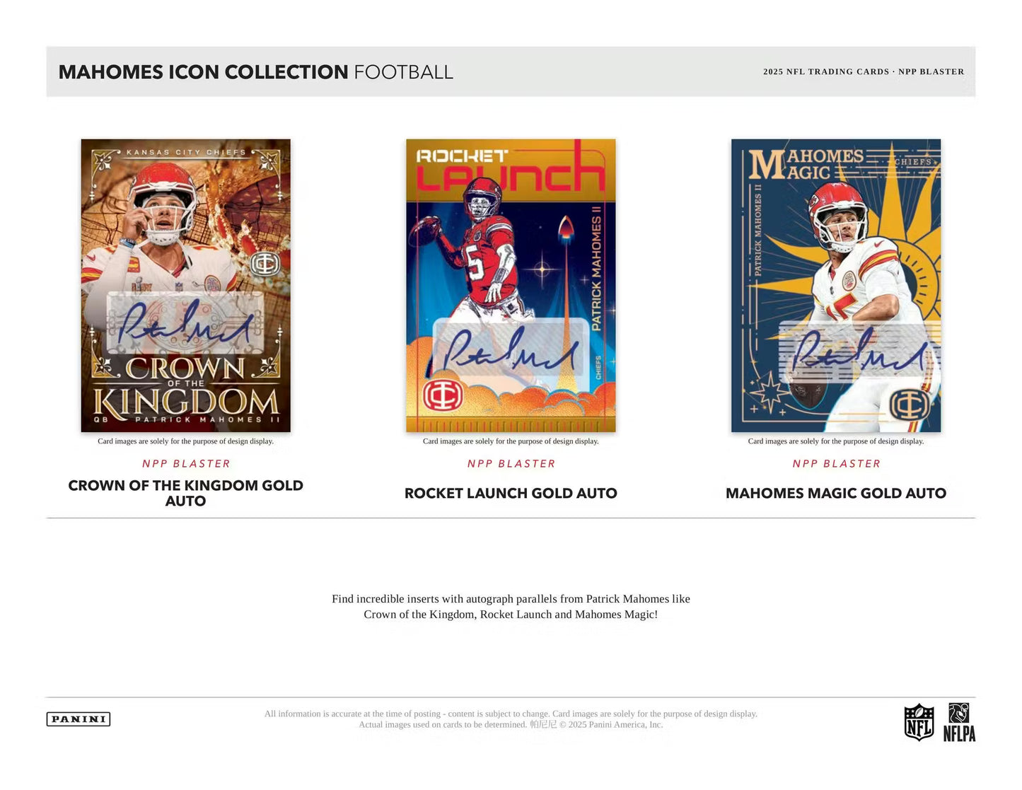 2025 Panini Mahomes Icon Collection Football Blaster Box