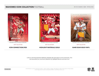2025 Panini Mahomes Icon Collection Football Blaster Box
