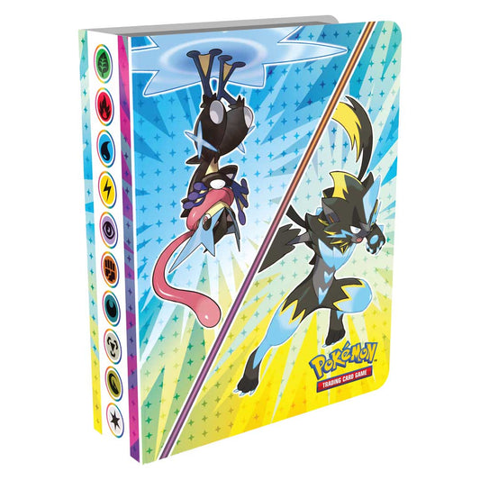 Pokémon TCG 2026 Fall Mini Portfolio with Mega Greninja and Mega Zeraora on a blue and yellow cover