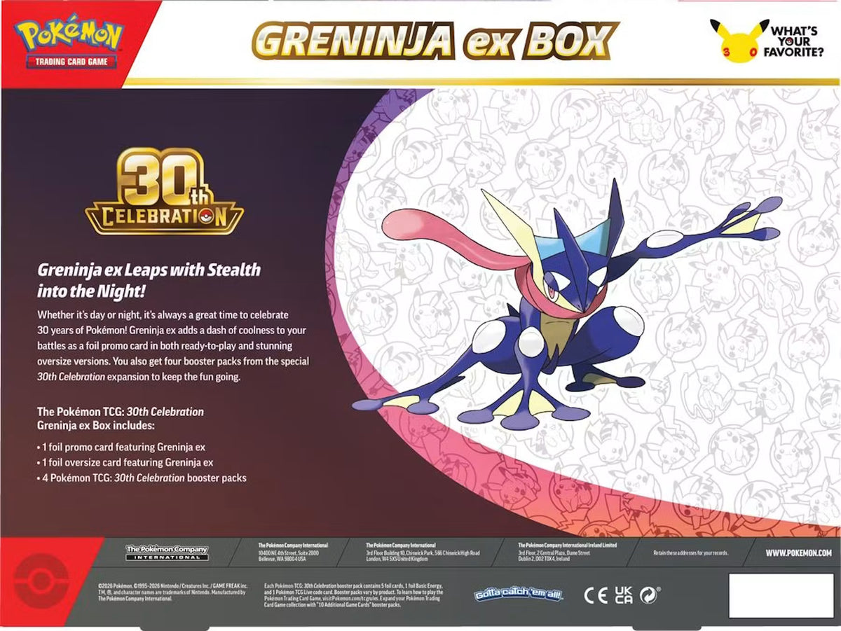 Pokemon 30th Celebration ex Box