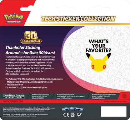 Pokemon 30th Celebration Tech Sticker Collection Blister