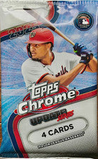 2025 Topps Chrome Update Series Baseball Pack (4 cards) New Factory Sealed