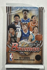 1x 2025-26 Topps Bowman Basketball Factory Sealed Value Box Pack - 10 Cards