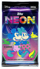 2026 Topps Disney Neon 1 Factory Sealed Pack 5 Cards